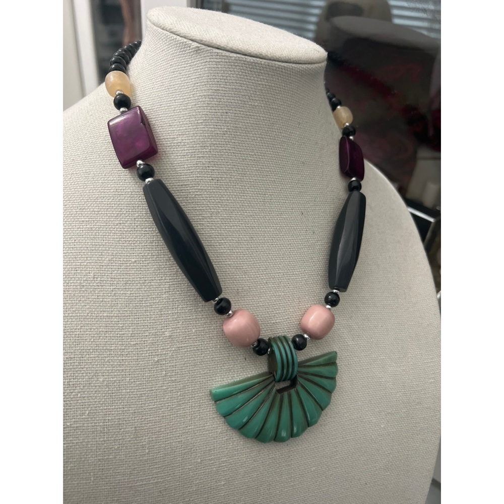 Multicolor Statement Necklace - Picture 2 of 5